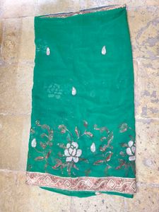 Green Floral Saree