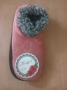 Comfy Pink Fuzzy Slipper Socks