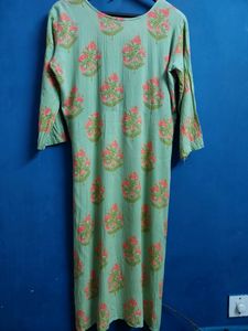 Pista Green Coloured Kurti