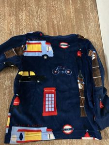 M&amp;S London Print Velour Pajama Set