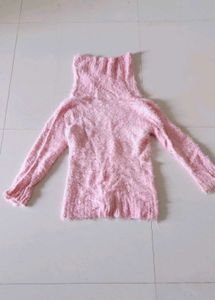 Pink Turtleneck Sweater