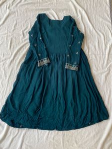 Teal Embellished Pakistani Dress Xl Size
