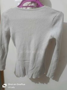 Stylish Silver Wrap Top