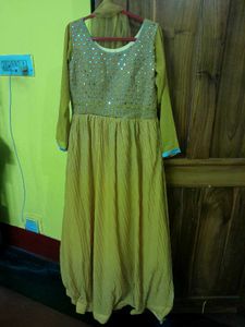 Yellow Anarkali Dress