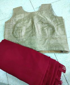 💥offer💥 beautiful saree with blouse free