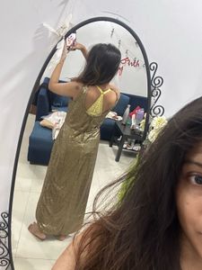 Sequins Work Party Gown