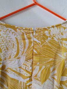 Yellow Floral Wrap Dress