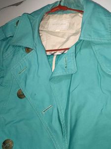 Turquoise Trench Coat