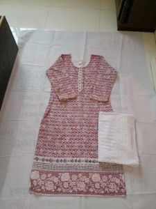 Chikankari Kurti Pant Set