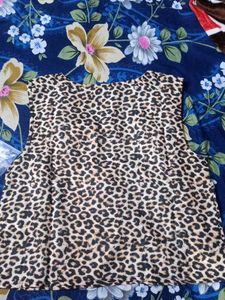 Leopard Print Ruffle Top