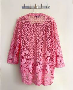 Max Sheer Embroidered Overlay Shirt | Size XXL