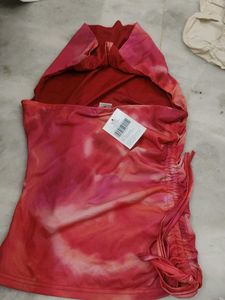 Tie- Die Cowl Neck Top
