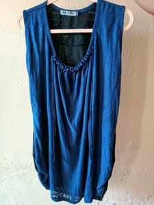 Combo Of One Cute White Frock And Blue Top