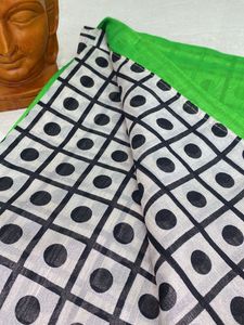 Festive Printed raw silk