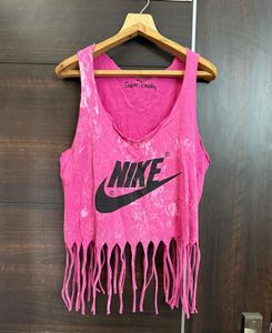 Pink Fringed Top