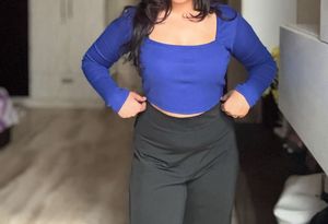 Blue Long Sleeve Top- Size:30-34