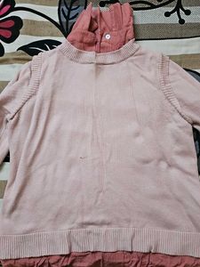 Cute Pink Layered Sweater
