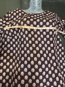 H&amp; M Brown Floral Everyday/Office Tunic Dres