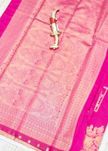 Pink &amp; Gold Design Saree