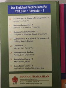 FYBCOM MATHEMATICS BOOK