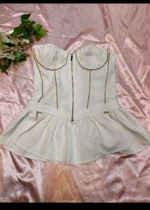 Chic Corset Peplum Top