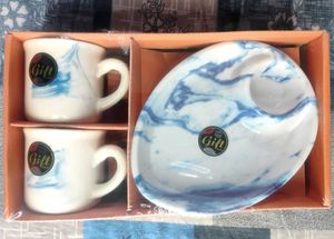 Marble Mug & Plate Set