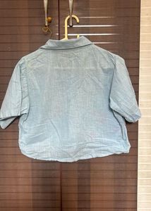 Embroidered Crop Shirt