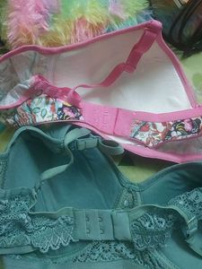 Unused Floral &amp; Solid Bra Set Padded Size 40