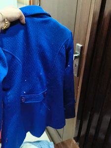 Blue Textured Jacket