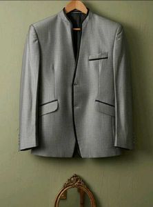 Sale📍 Gray Mandarin Collar Suit