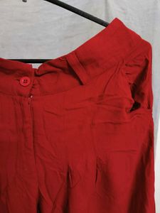 Red palazzo Trousers