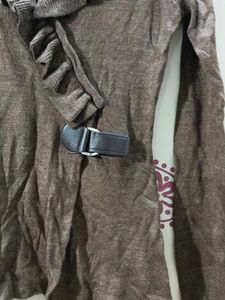 Sweatshirt Beautiful Stylish With Side Leather Bel