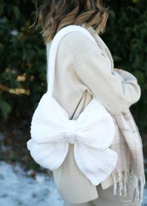 Pink Crochet Bow Bag