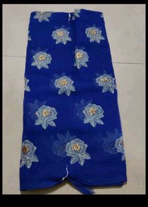 Blue Floral Saree