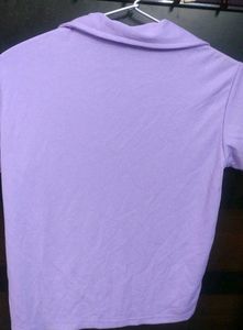 Purple Polo Top