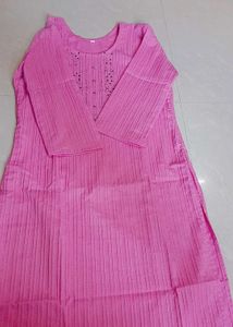 Pink Cotton Kurti