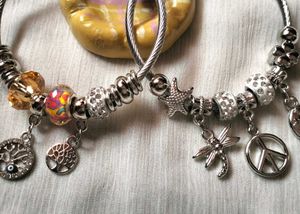 Charm Bangle Bracelets (Set of 2) + free earring