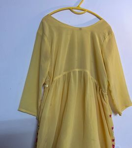 Yellow Embroidered Sharara Set