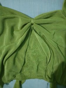 Green Tie Top