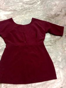 Burgundy Mini Dress