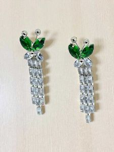Butterfly Rhinestone Dangle Earrings