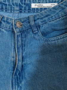 Wide Leg Frayed Hem Jeans