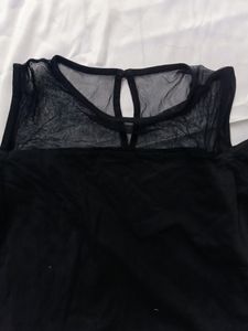 Off Shoulder Full sleeves Basic Black Tee