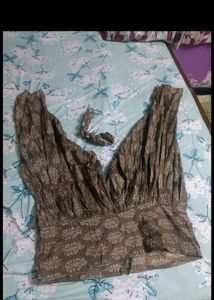 Vintage Brown Floral Print Bottom