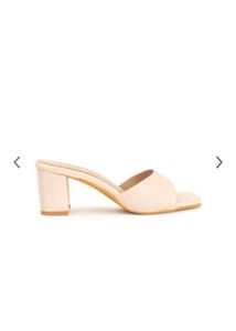 Lavie Women Textured Block Open Back Sandal