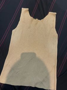Tan Sleeveless Top