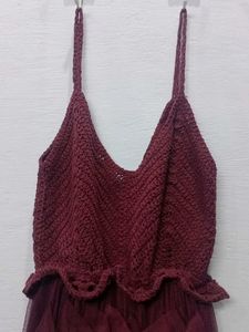 Wine Colour Dress