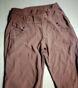 Brown Casual Pants
