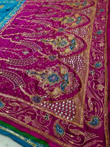 Vintage Aari Tari Work Saree Only Need Dry Clean