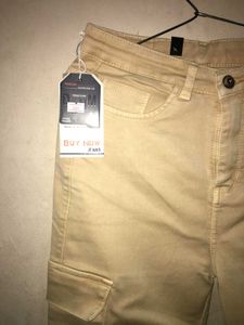 Beige Cargo Jeans